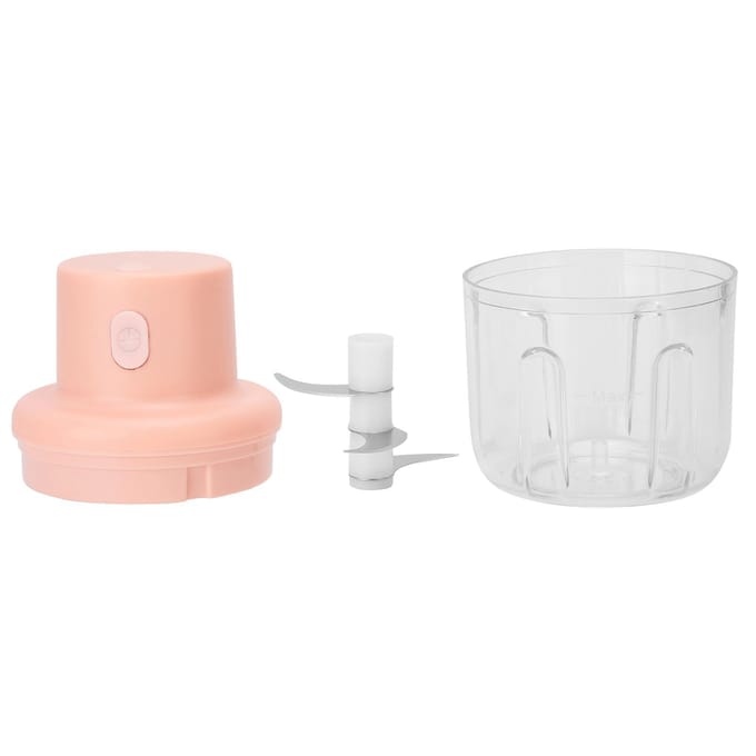 250ml Roze Elektrische Vleesmolen Food Chopper Mini Keuken Versnipperaar USB Opladen white