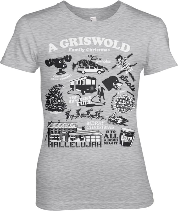 National Lampoon's Christmas Vacation Dames Tshirt -S- Icons Grijs