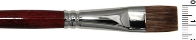 Grimas - Schminkpenseel - Plat - Runderhaar - R14