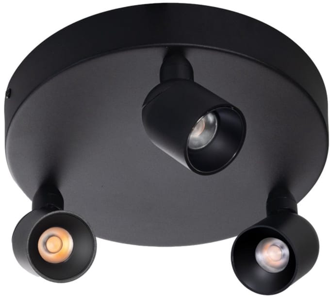 ETH Dennis Spot rond 3L 8W Dimbaar 2700K 300x40cm Zwart