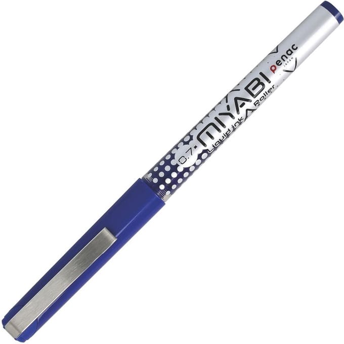 Penac Miyabi - Rollerbalpen - Blauw - 0.7mm - Metalen clip