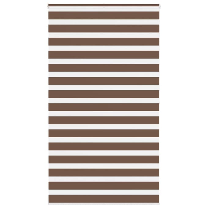 vidaXL - Zebra - rolgordijn - 125x200 - cm - stofbreedte - 120,9cm - polyester - bruin