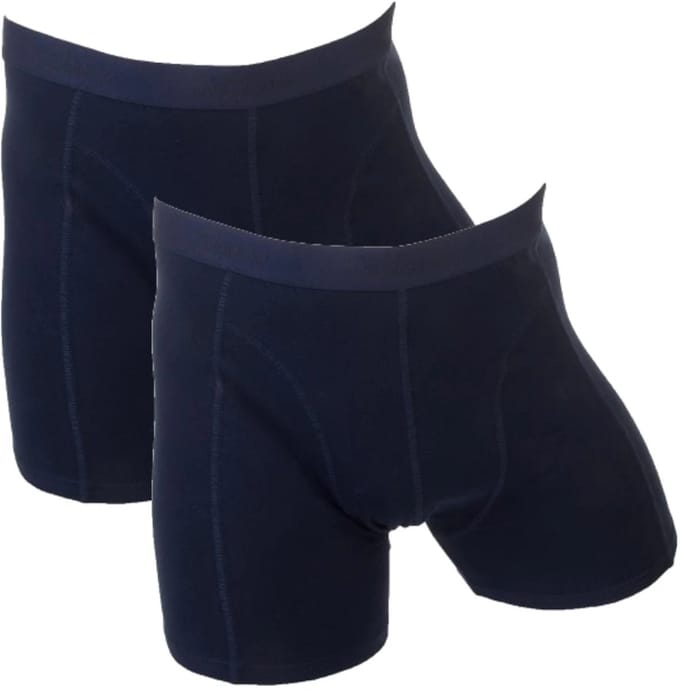 Funderwear/Fun2wear heren boxershorts - elastisch katoen - 2-pack - maat M - marine