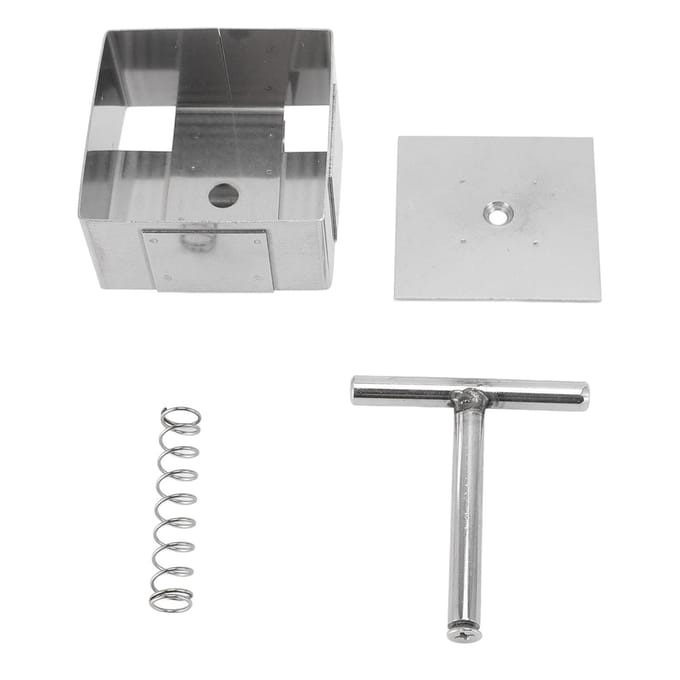 Roestvrij Staal Kleisnijder Veerbelaste Plunjer Nauwkeurig Snijden Handwerk DIY Taartsnijder Vorm Small gray