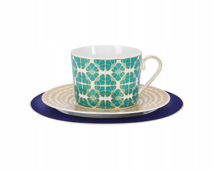 Jenny Verde Koffieservies 3-delig voor 1 Persoon - Handgeschilderd