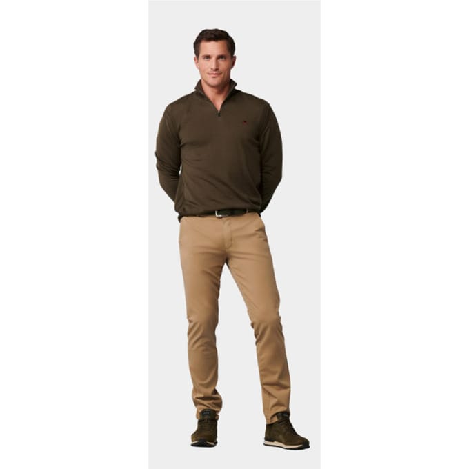 Meyer Broek Bonn Constant Color Cotton Flat-Front Camel / male
