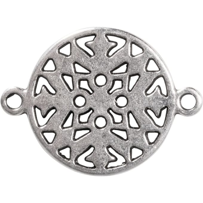 Charms connector "Mandala" - Zilver