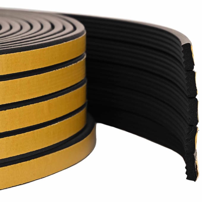 vidaXL - Zelfklevende - raamdichting - 8 - x - 3 - mm - 12 - m - Zwart - EPDM-schuin
