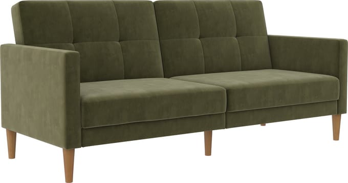 Lilly-Slaapbank - 3-zits - Groen Velours