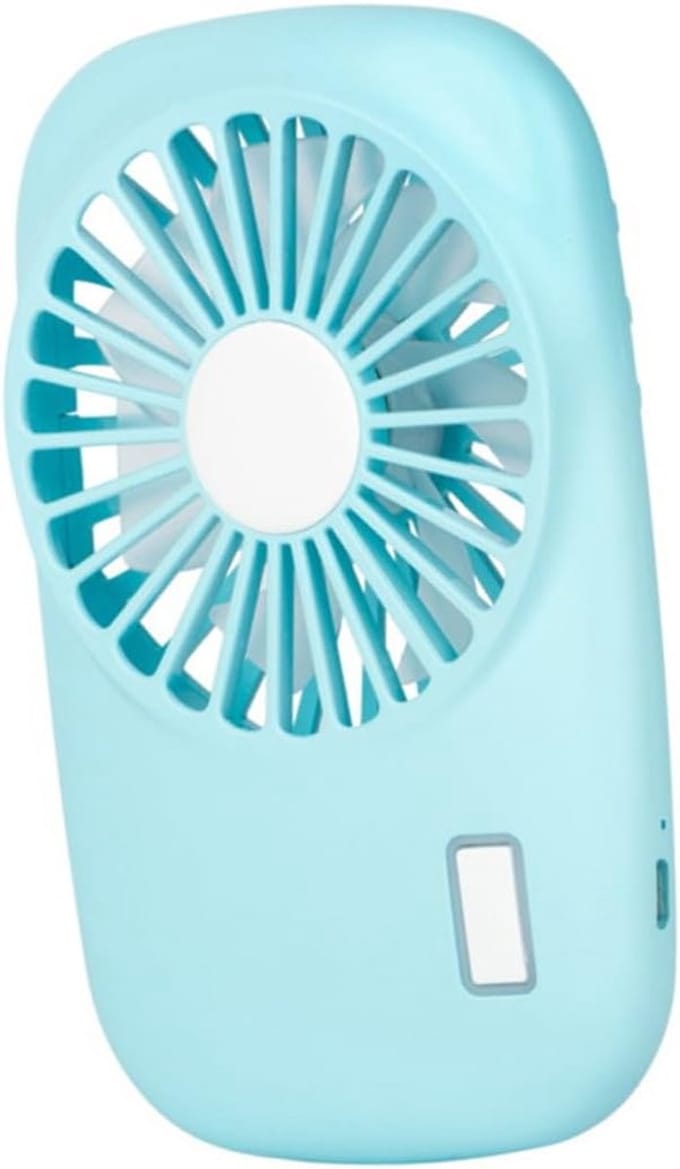 VHV - Bureauventilator - usb bureauventilator - USB oplaadbaar, met LED verlichting - voor kantoor, slaapkamer, thuiswerken