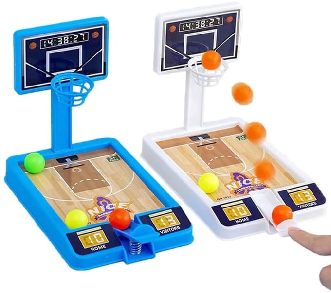 Dailygoods- Vingerspeelgoed - 2 Stuks Basketbalschietspel - Desktop