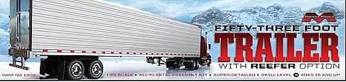 Moebius Modelbouwpakket Militaire voertuigen - 1302 Great Dane 53 Foot Trailer with Reefer option Plastic - 1:25 - Modelbouw