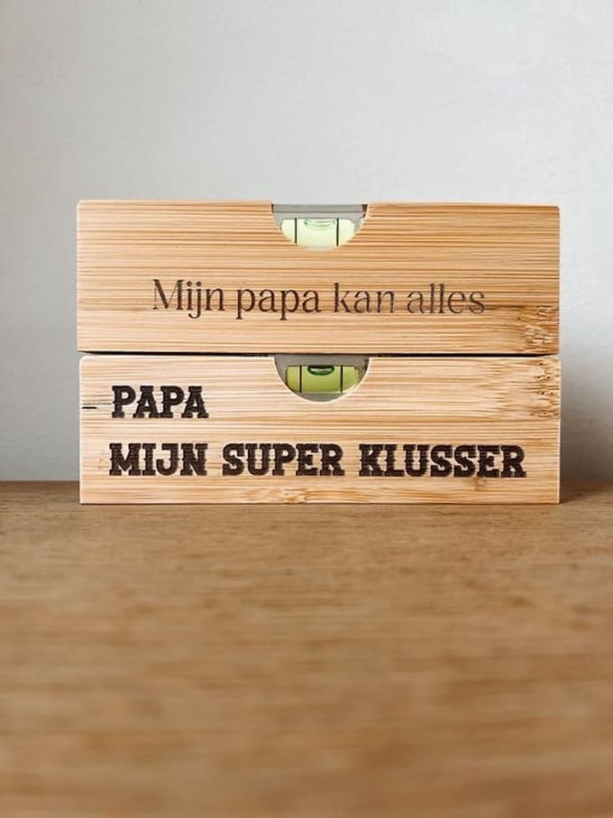 Multitool “Mijn Papa Kan Alles” – Waterpas & Flesopener