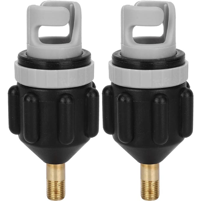 Lot de 2 têtes d'adaptateur pour pompe à air, gonfleur, planche de surf, paddle, canoë, accessoire noir