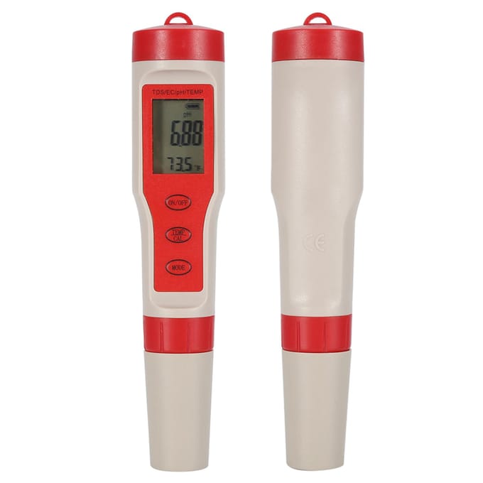 4 in 1 Functie pH TDS EC TEMP Digitale Waterkwaliteitstester Monitor Meter Testpen