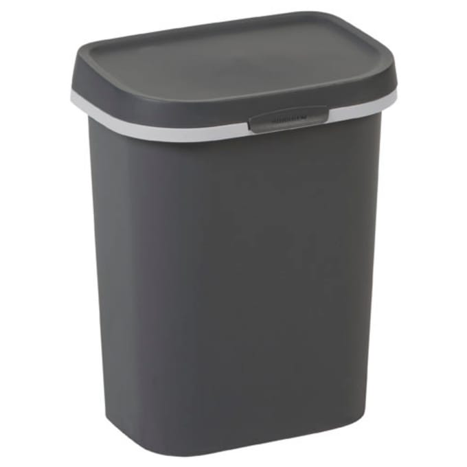 Curver Vuilnisbak Mistral Flat Recycled Pvc Antraciet 10l