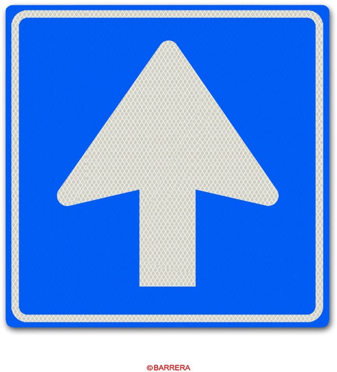 Éénrichtingsverkeer | Verkeersbord C03 - 60x60cm