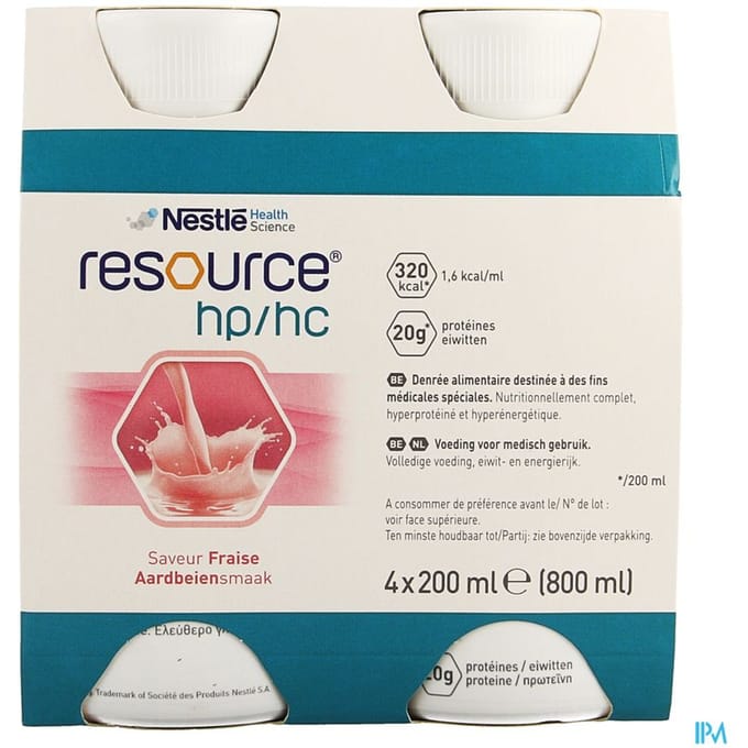 Resource Hp Hc Aardbei Fles 4x200ml
