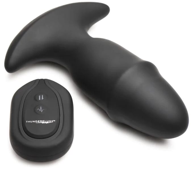 Butt Slider - Sliding Ring Silicone Missile Plug - Black