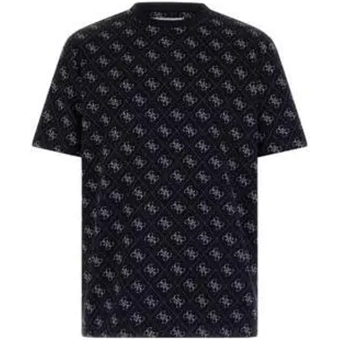 Guess  T-shirt Korte Mouw CN SS JACQUARD 4G KNIT TOP