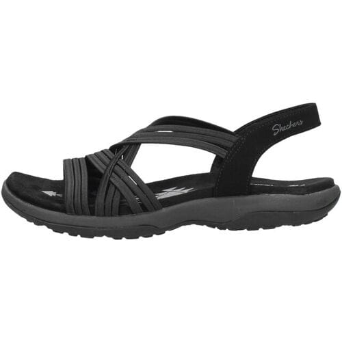 Skechers Reggae Slim - Simply Stretch Dames Sandalen - Black - Maat 39