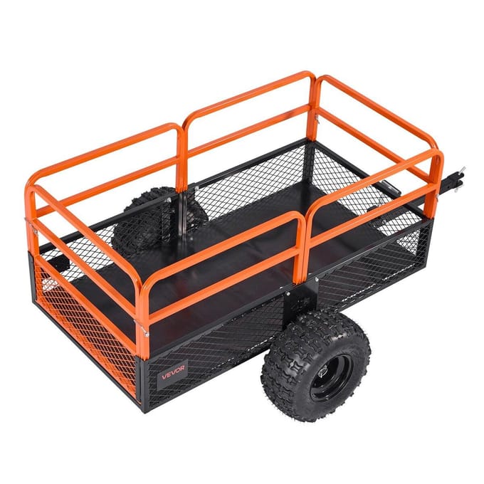 Kippertrailer 1800 lbs 28 Cu. Ft Aanhanger Stalen Tuin Werf Trailer Kar