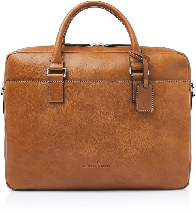 Castelijn & Beerens - Heritage Peter Laptoptas 15,6 RFID | lichtbruin -