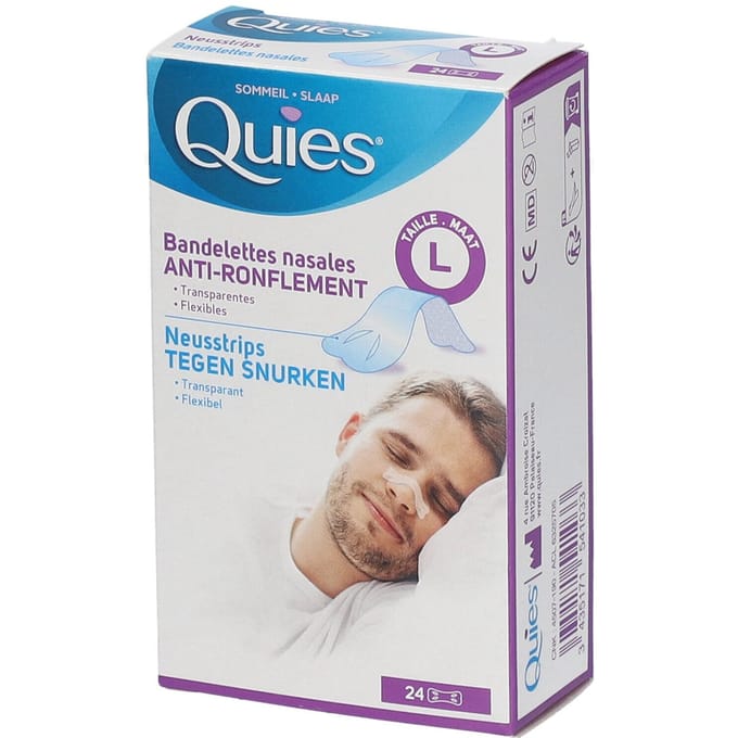 Quies Neusstrips Tegen Snurken 24 Verband(en)