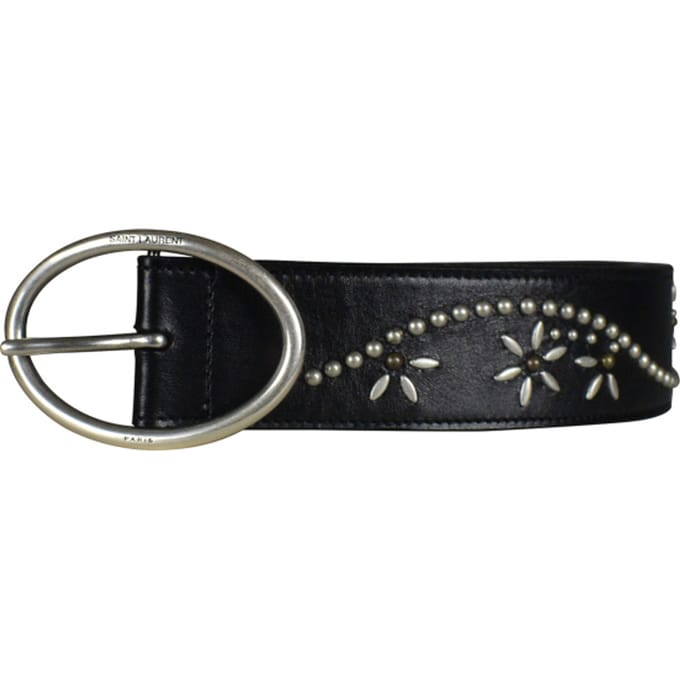 Saint Laurent Riem met studs Zwart