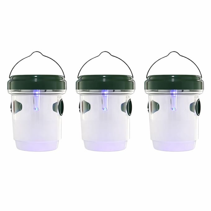 Wespenvanger Set 3 – Solar UV – Wespenval – Buiten – Tuin -Ø9 x 12 cm
