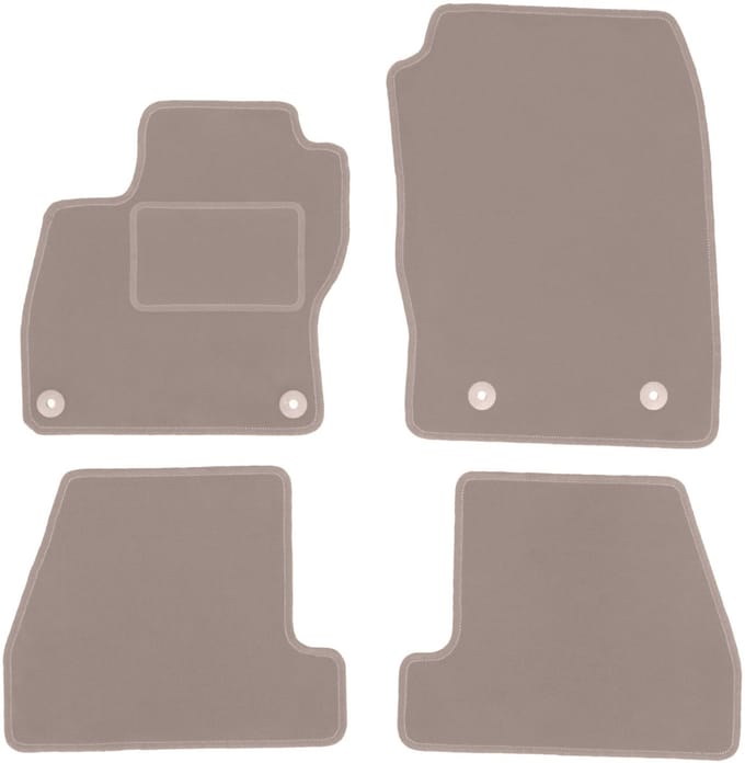 Beige veloursmatten voor: Ford Focus MK3 FL sedan, stationwagen, hatchback (2017-2020)