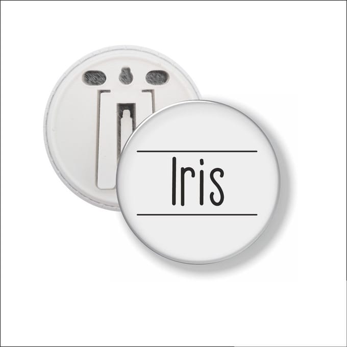 Button Met Clip 58 MM - Iris