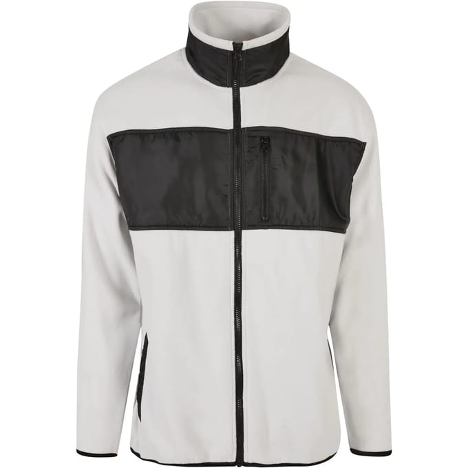 Urban Classics - Patched Micro Fleece Jacket - L - Grijs