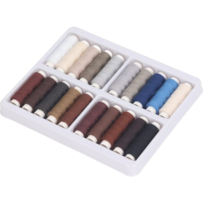 20 Kleuren Naaigaren Kits 328ft Polyester Naaigaren Multifunctioneel DIY Naaigaren Spoelen gray