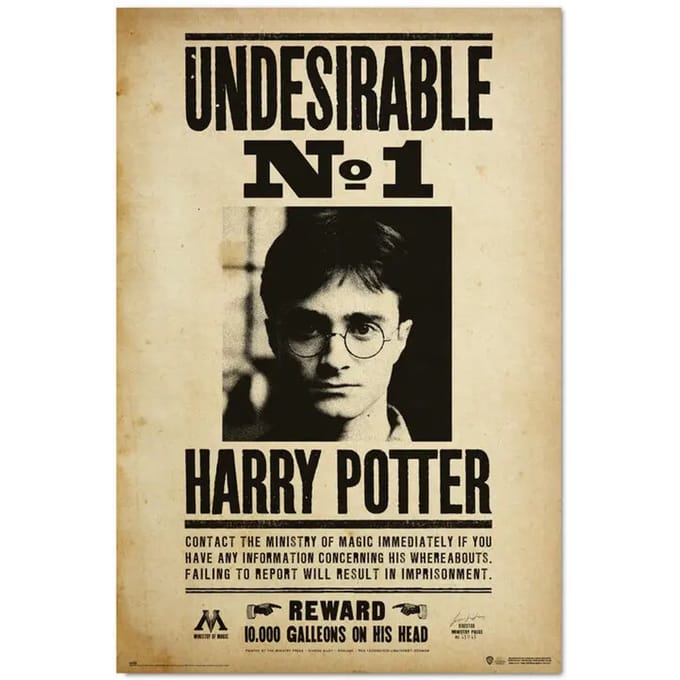 Poster Harry Potter - Undesirable No 1 61x91,5cm