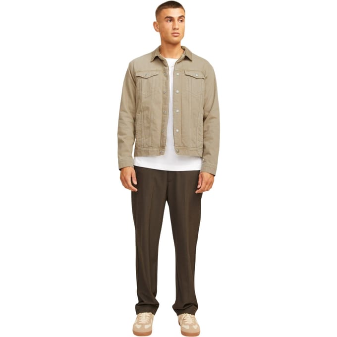 Jack And Jones Heren Sherpa Spijkerjas (Khaki)
