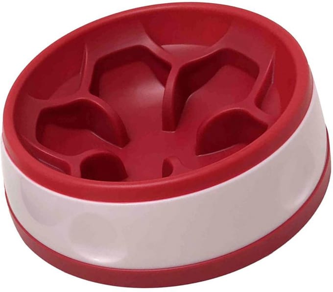 Rode Hondenbak Vertraagd Eten - 500ml