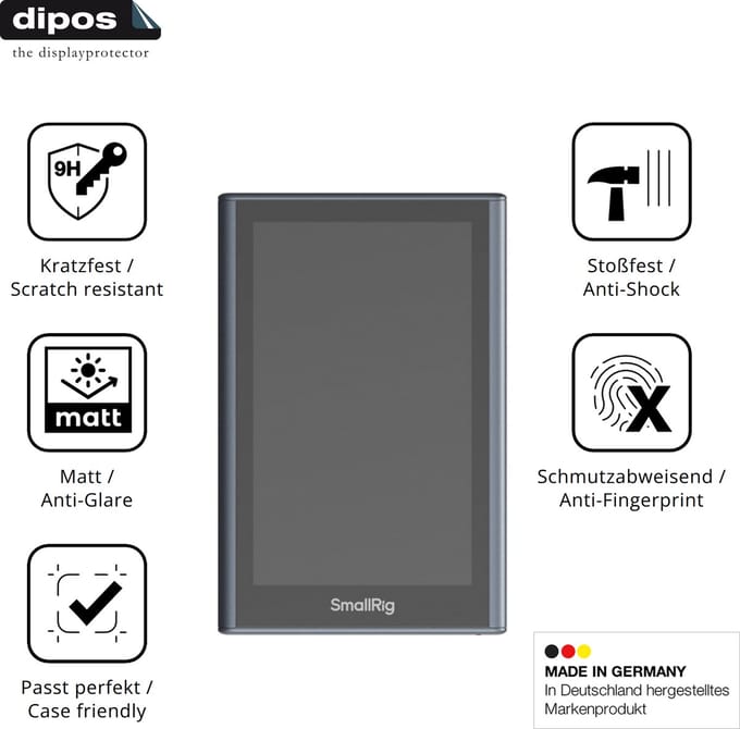 dipos – 2x Matte Pantserfolie geschikt voor SmallRig Wireless Monitor 4850B | 9H Screenprotector