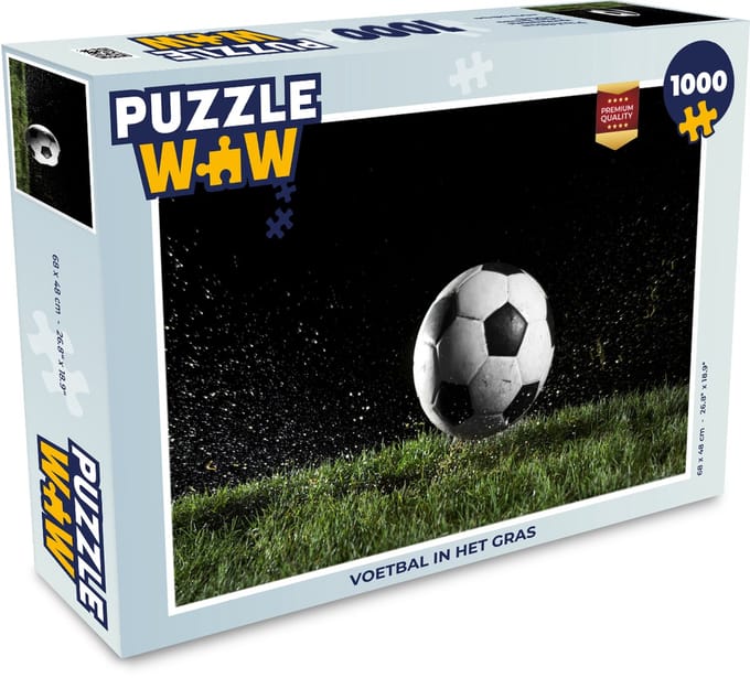 Puzzel Voetbal in het gras - Legpuzzel - Puzzel 1000 stukjes volwassenen