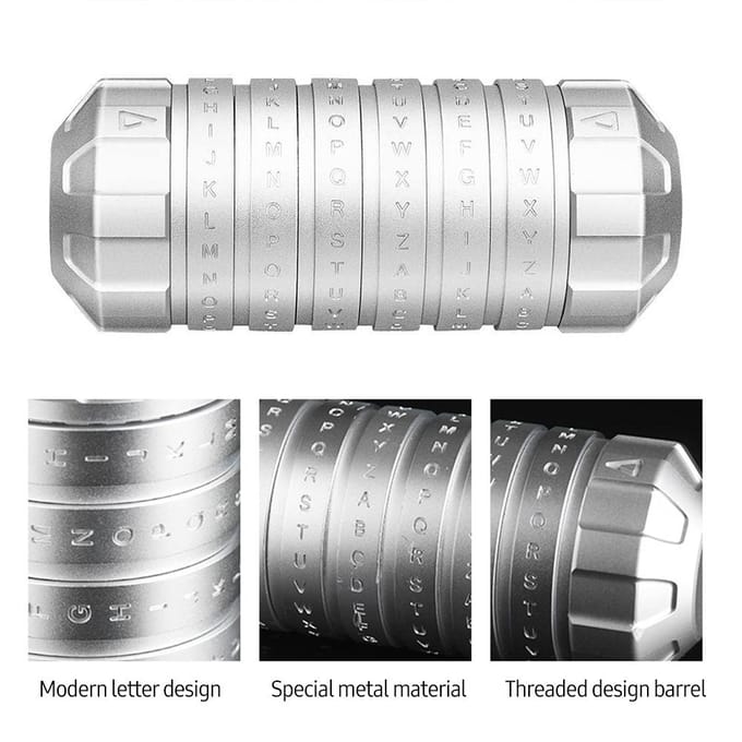 Mini Cryptex Codeslot Valentijnsdag Delicaat Interessant Romantische Verjaardagscadeaus Zilver zilver