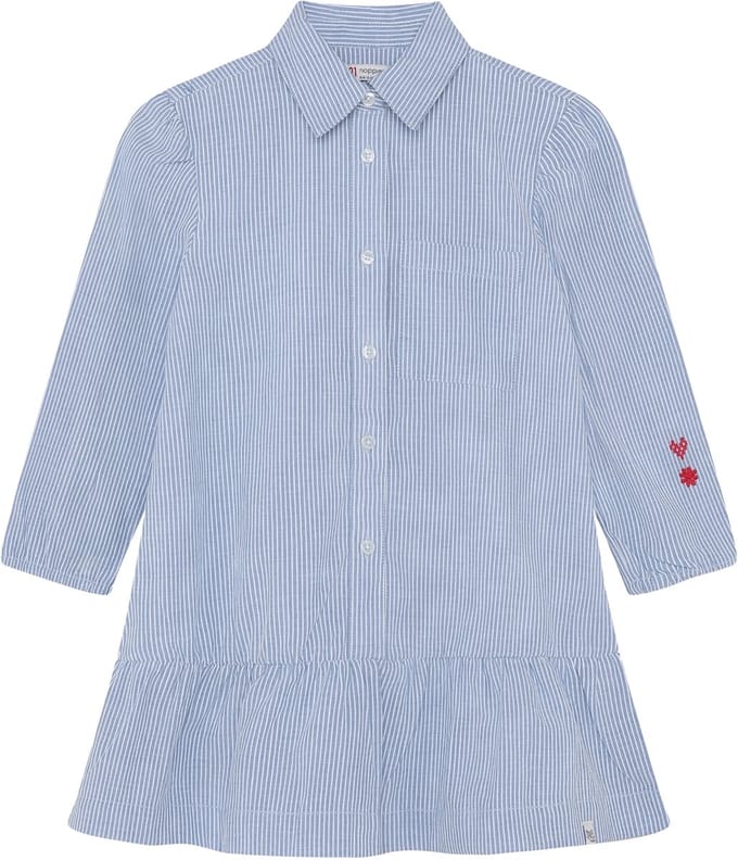 Noppies Jurk stripe - Light Blue - Maat 128