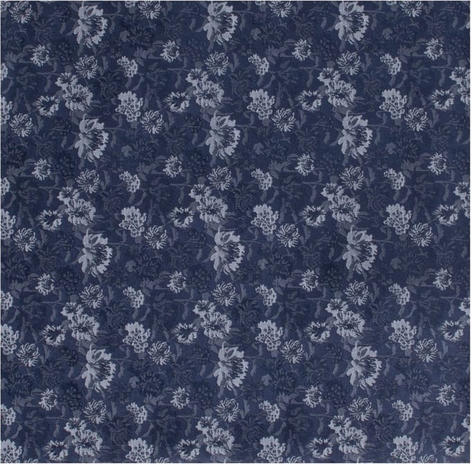 TRESANTI | DAIRE | Zijde pochet met bloemen | Blauw