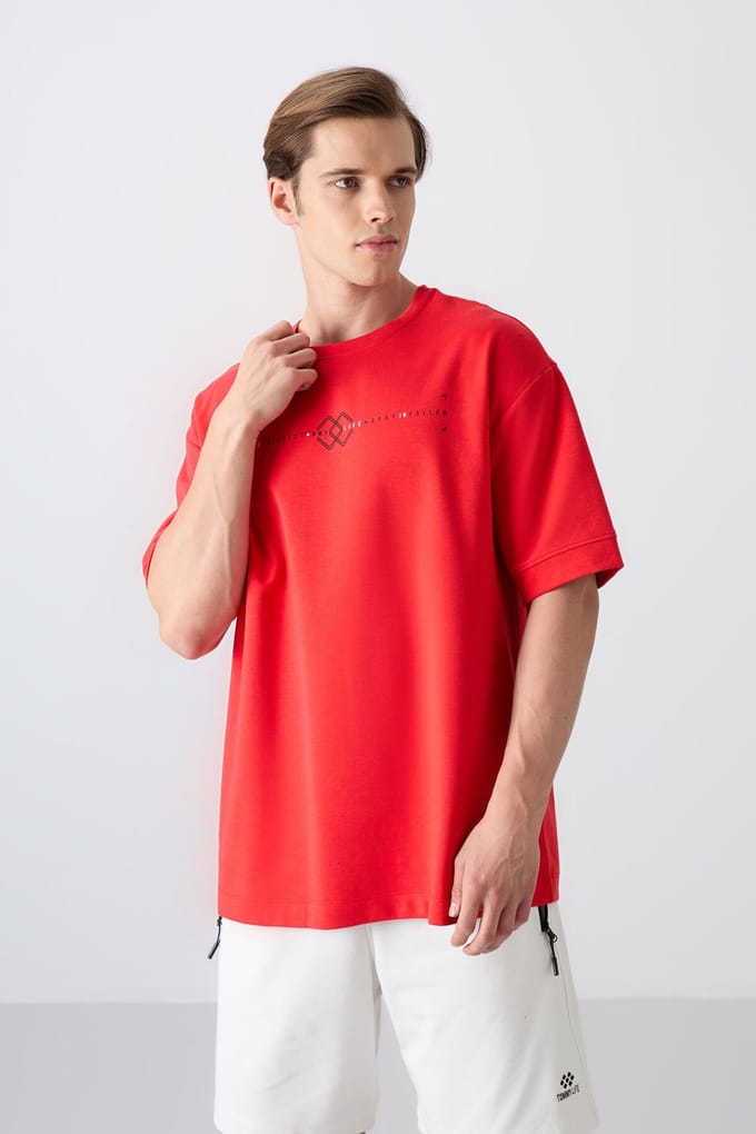 Oversized Geprinte Crew Neck T-shirt