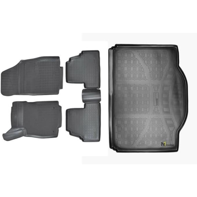 NORM Liners | Tapis en Caoutchouc TPE Tous Temps + Kit Bac de Coffre Pour Opel Mokka / Mokka X Ab 2012 zwart