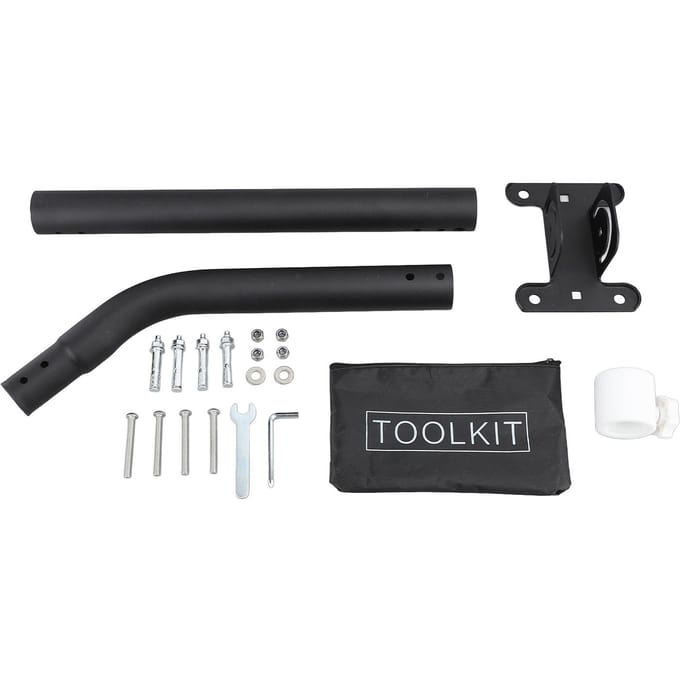 Mounting Kit for Starlink Adjustable Pivot Lock Bracket J Pole Mast Satellite Internet Mount black