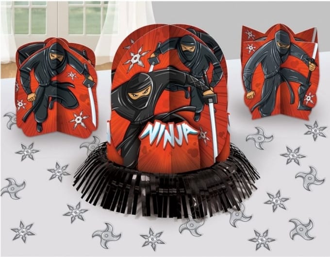 Amscan - Ninja - Tafeldecoratie set - Versiering - Kinderfeest - Themafeest - Verjaardag.
