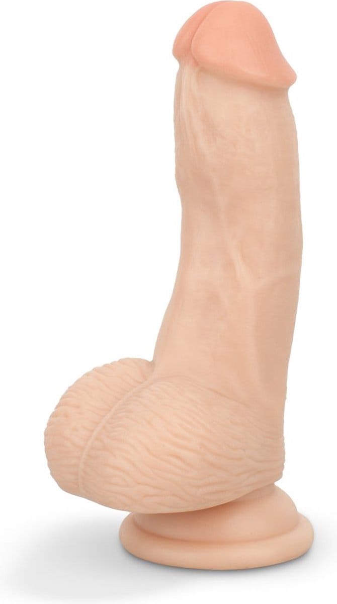 Dildo met ballen 12 cm - Beige