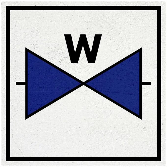 Waterafsluiter bord | Forex Re materiaal | 10 x 10 cm