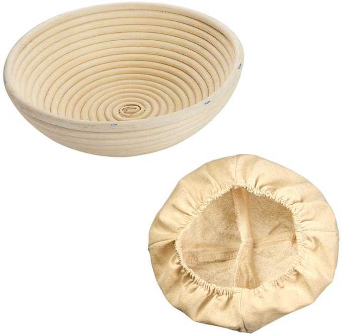Westmark proefmandset, 2 stukken, proefmand ronde + deksel, rotan/katoen, licht beige/beige, 3206227B