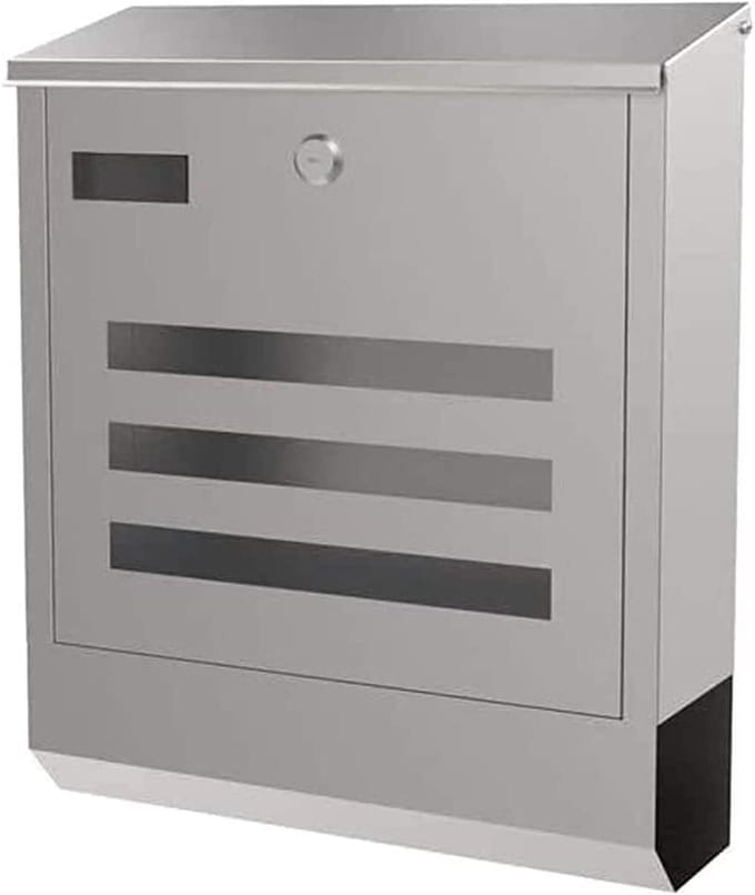 Brievenbus - Brievenbak - Post Ontvangen - Met Slot - 42 cm - Zilver